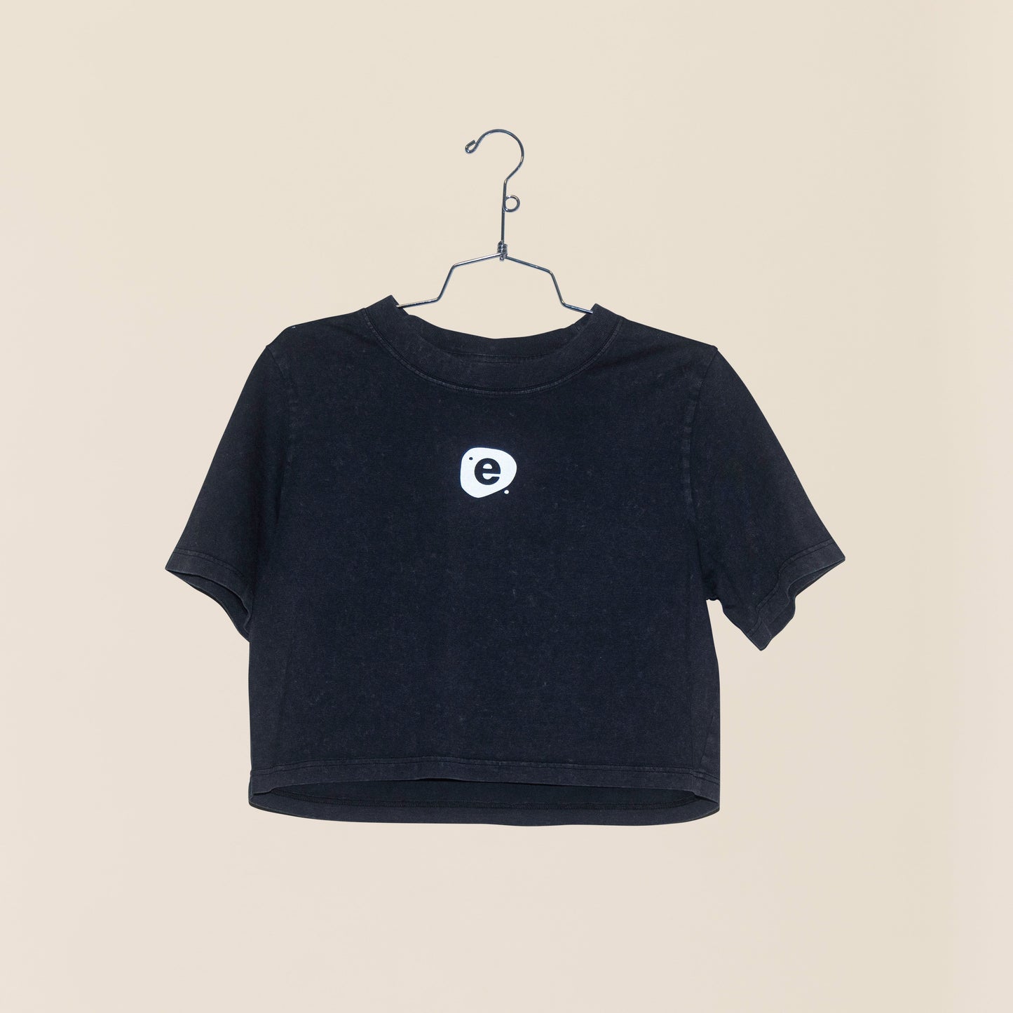 Black Stone Crop Tee