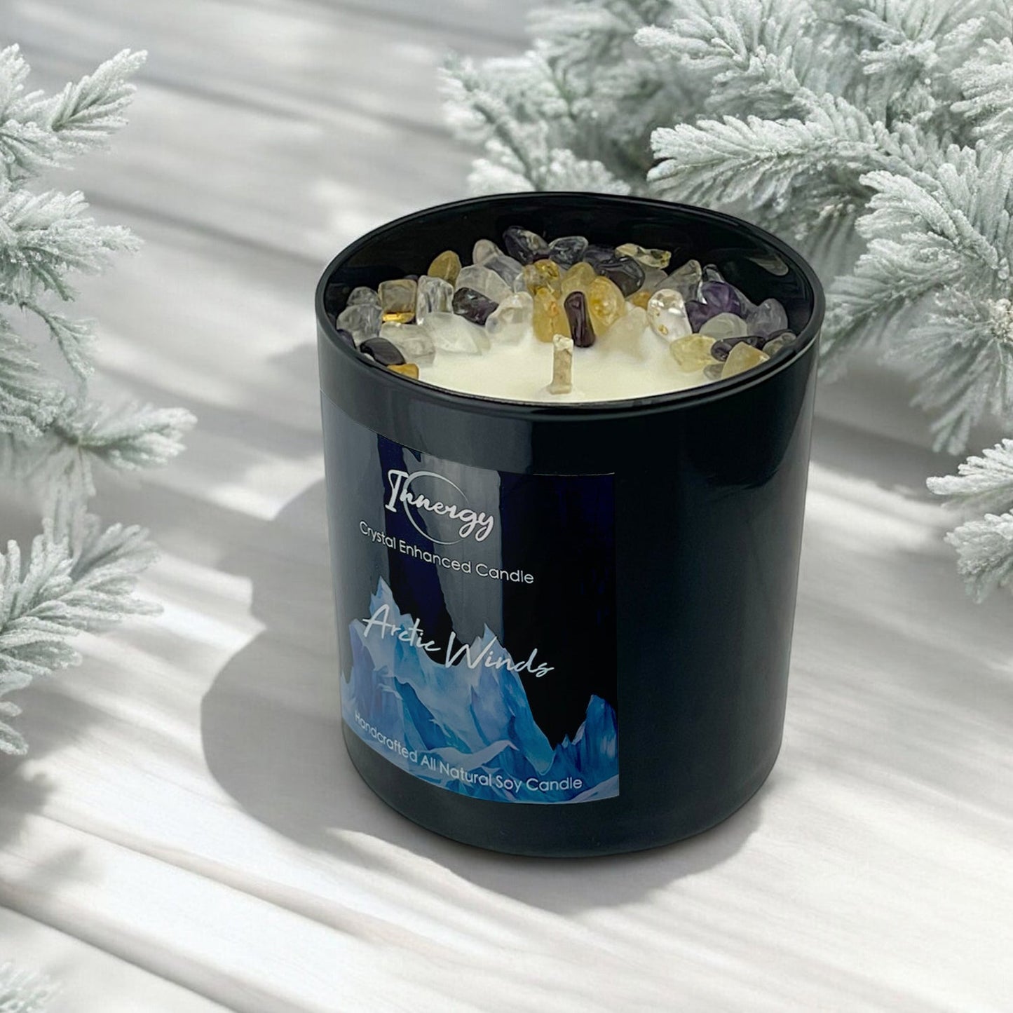 Arctic Winds Crystal Candle, 10oz