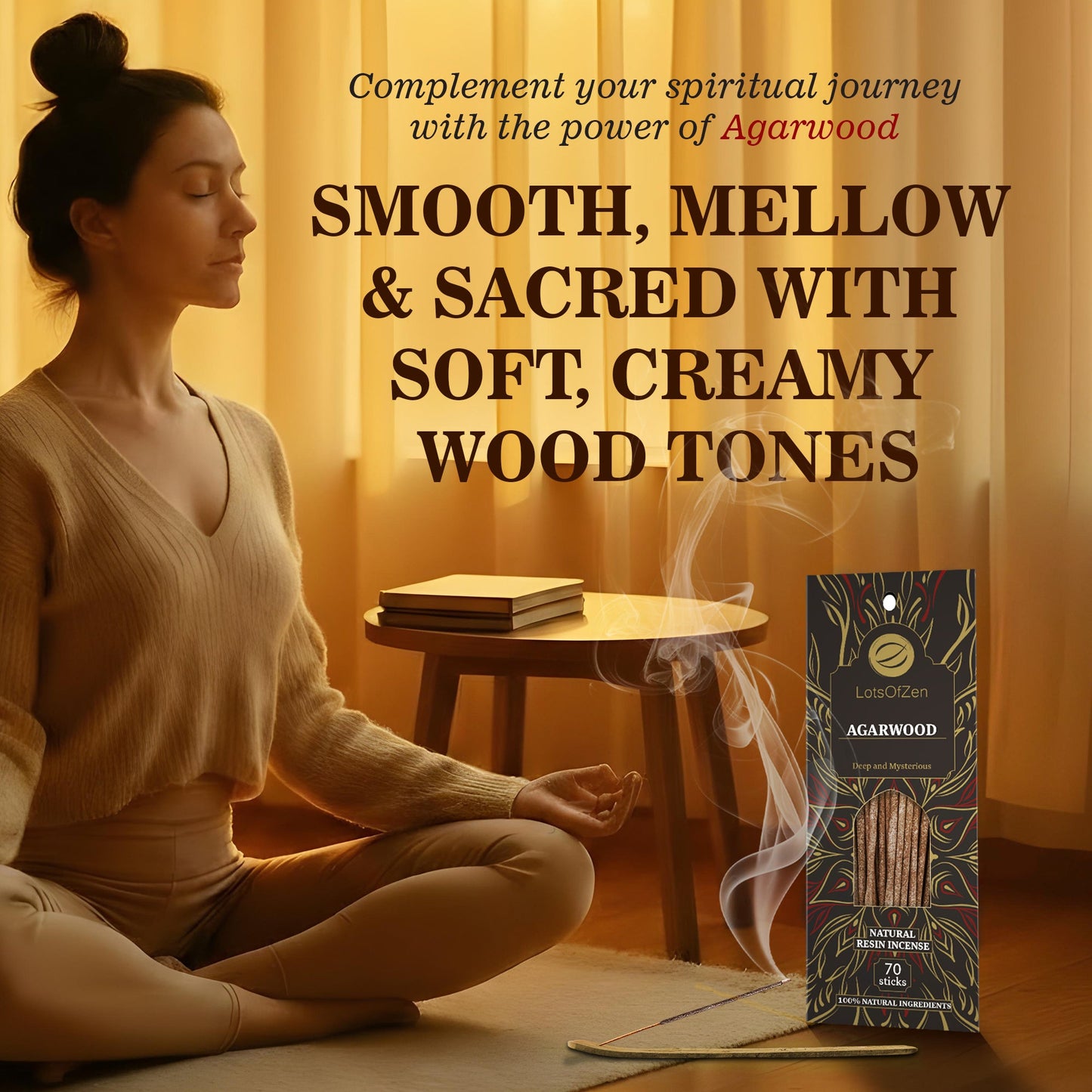 Sandalwood Incense Sticks (70 Pack)