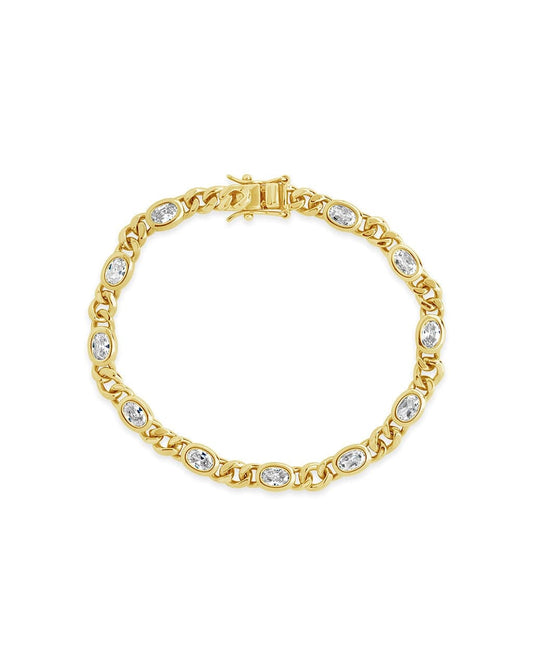 Cassie CZ Bezel Tennis Bracelet