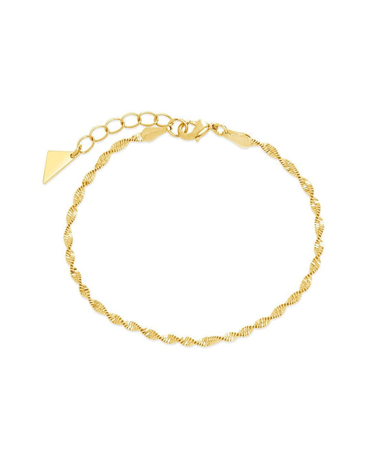 Blakely Twisted Herringbone Chain Bracelet