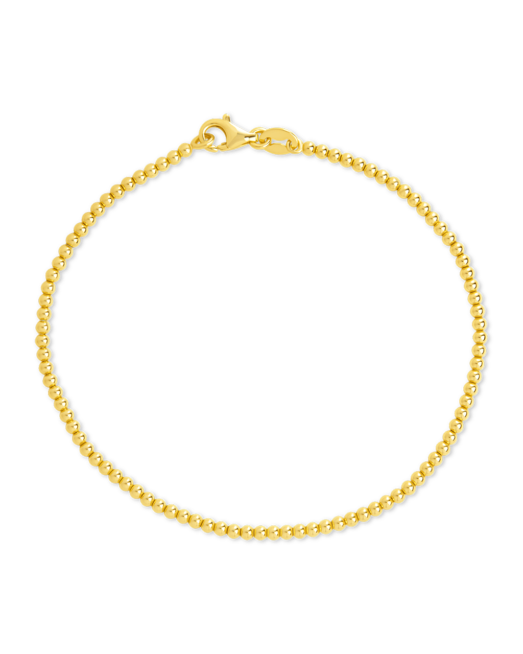Sterling Silver Basia Dainty Beaded Chain Bracelet