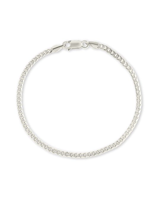 Sterling Silver Kira Wheat Chain Bracelet