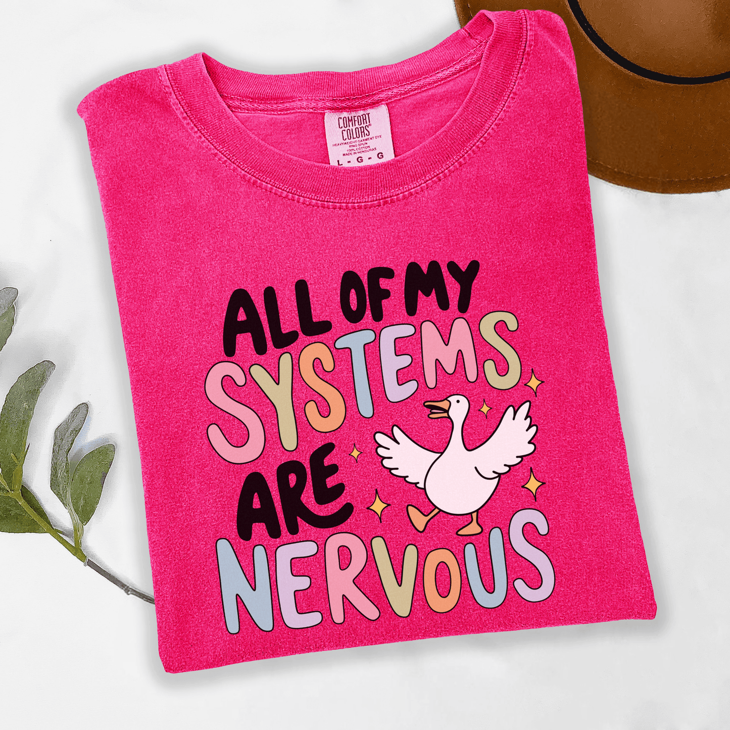 All My Systems Are Nervous Crewneck Sweatshirt | Funny Anxiety Sweatshirt | Mental Health Graphic Crewneck | Cozy Unisex Pullover