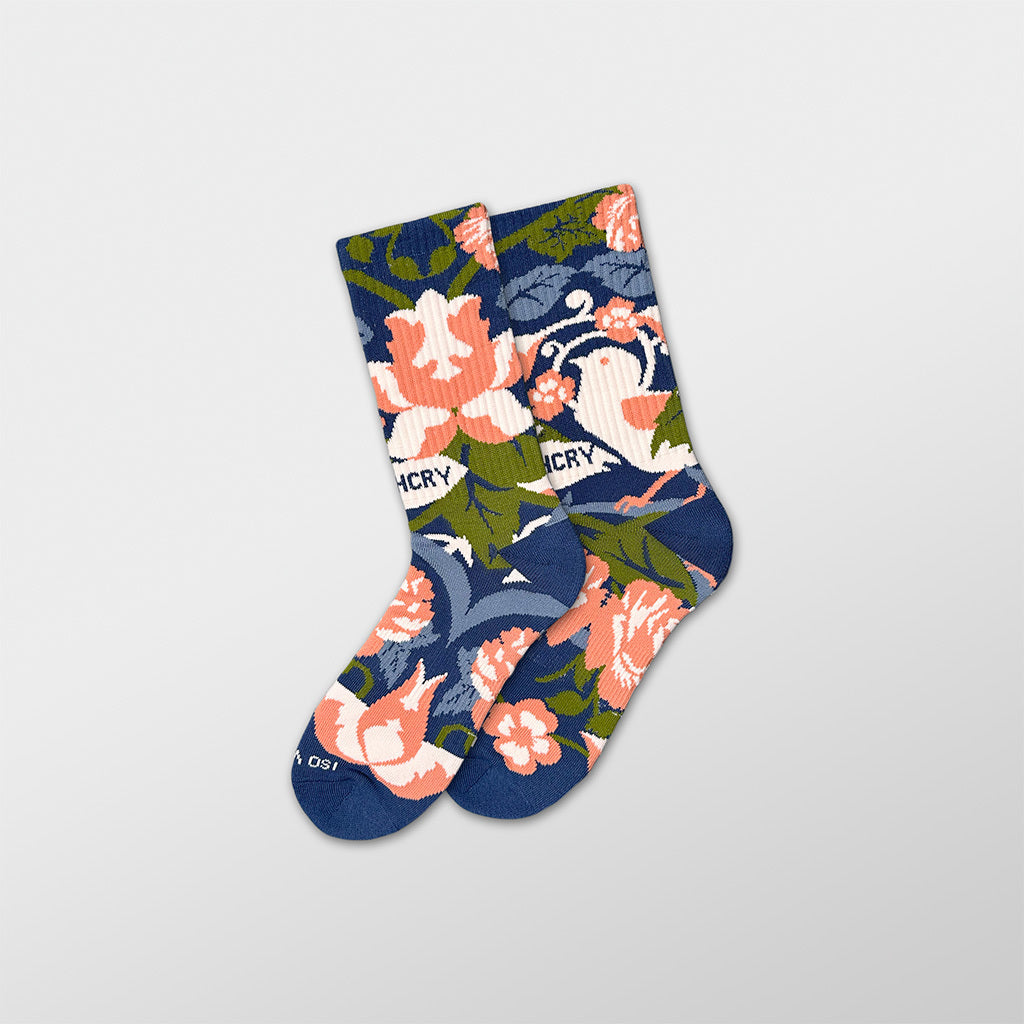 Floral  –  Faded Blue
