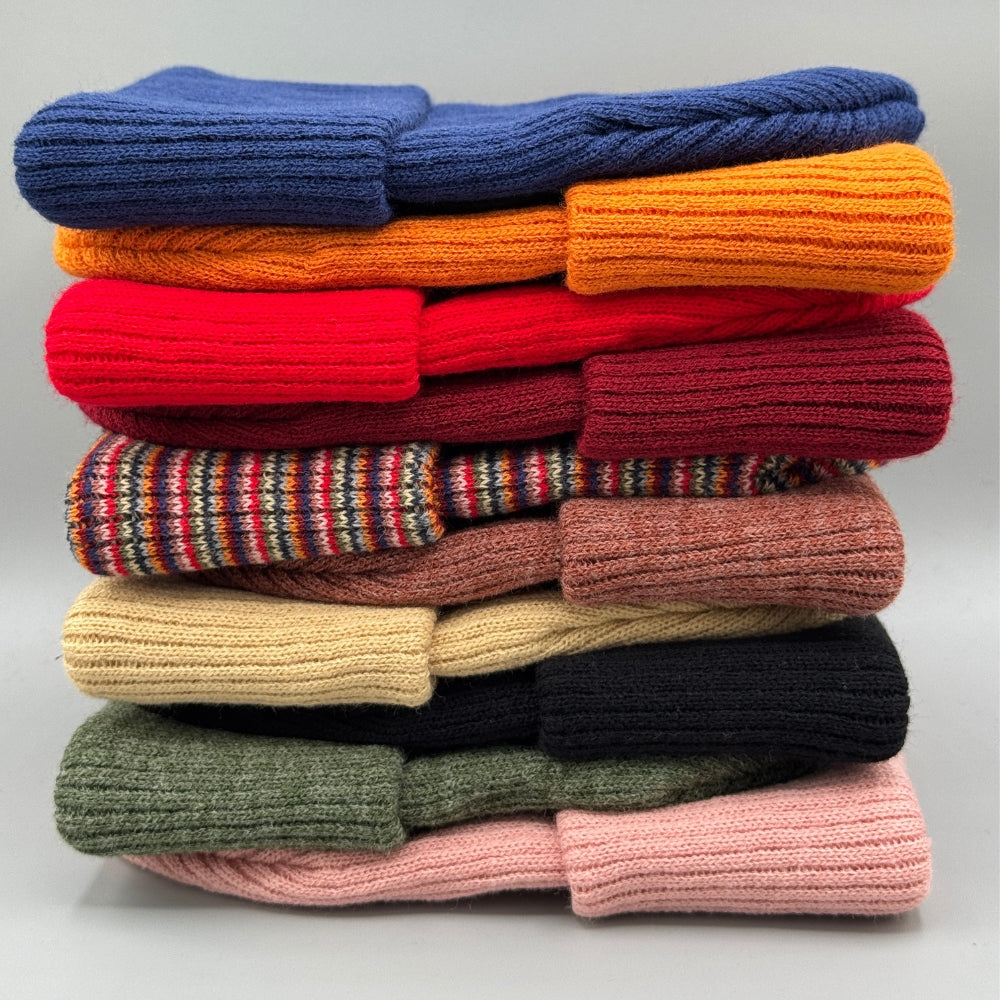 Kids Knit Beanie, Traditional Cuffed Beanie