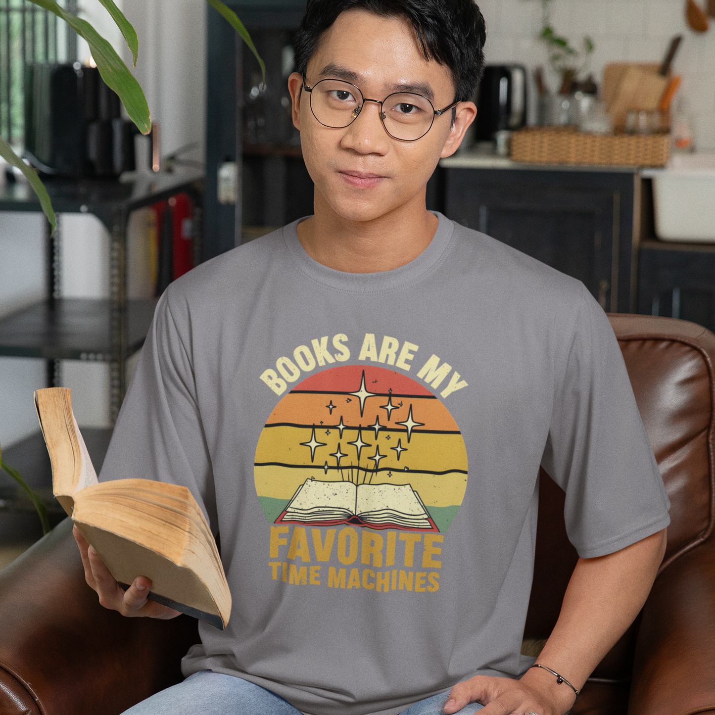Books Are My Favorite Time Machines T-Shirt - Literary Book Lover Gift