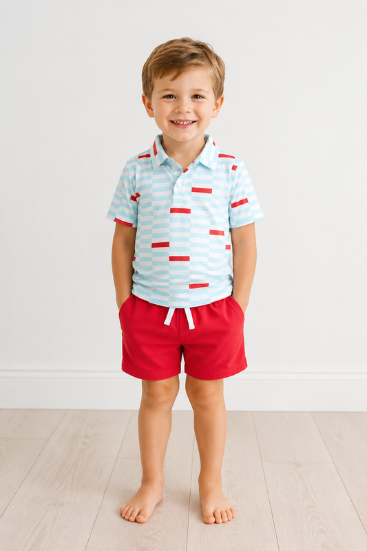 Boys Block Party S/S Polo