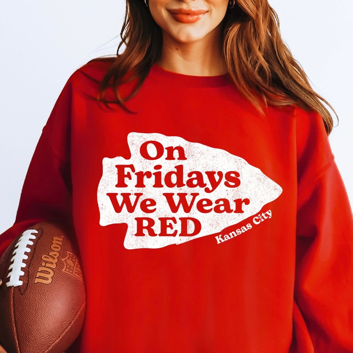 on Fridays we wear Red screen print transfer
