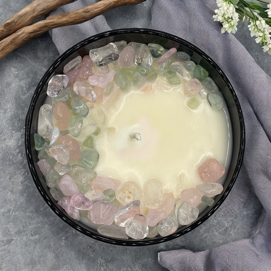Moonlight Garden Crystal Candle, 10oz