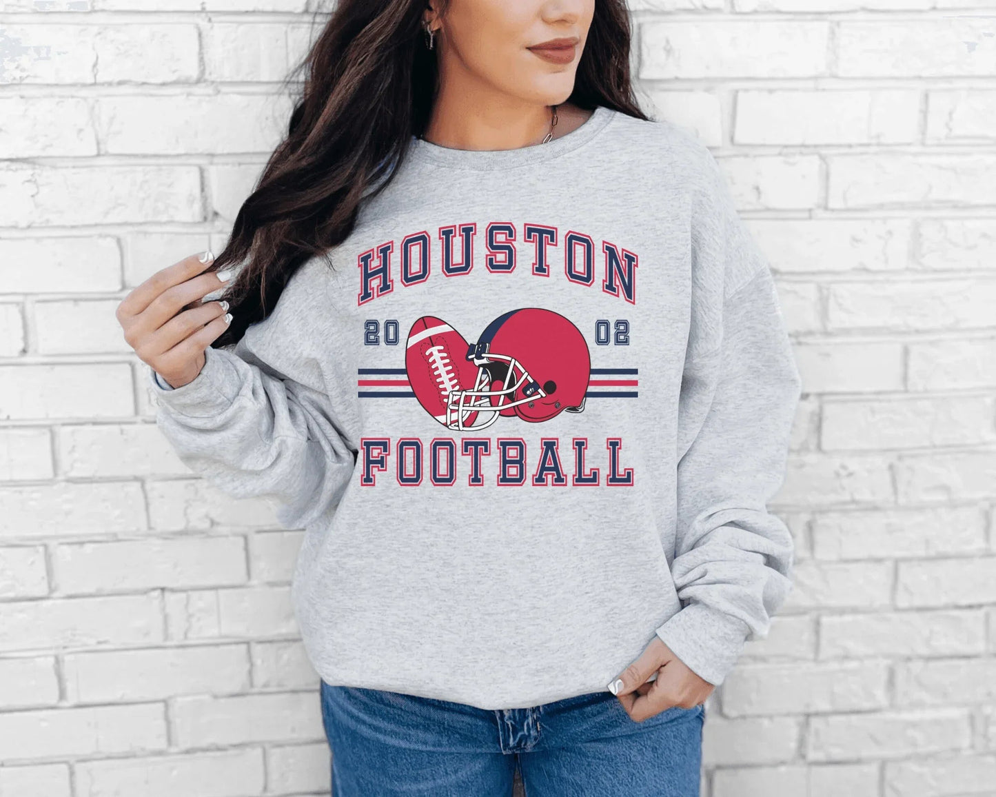Vintage Inspired Football Crewneck Sweatshirt