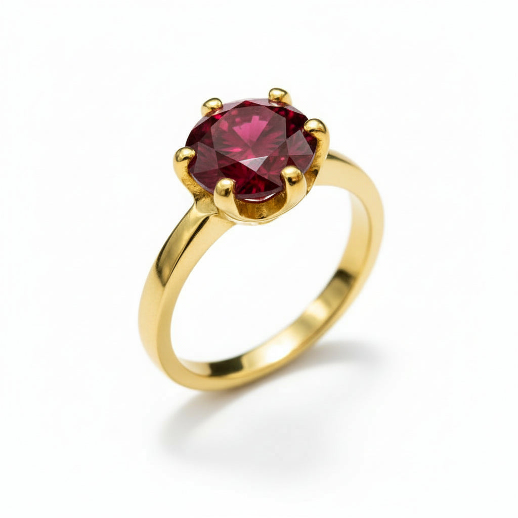 Circle of Life Ring<br>Round Portuguese Cut • 10mm