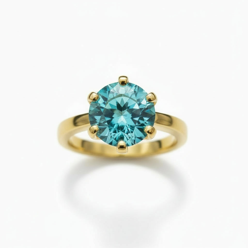 Circle of Life Ring<br>Round Portuguese Cut • 10mm