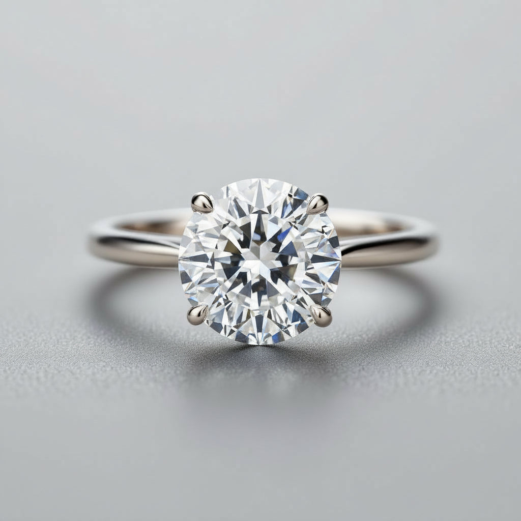 Circle of Life Ring<br>Round Portuguese Cut • 8MM Stone