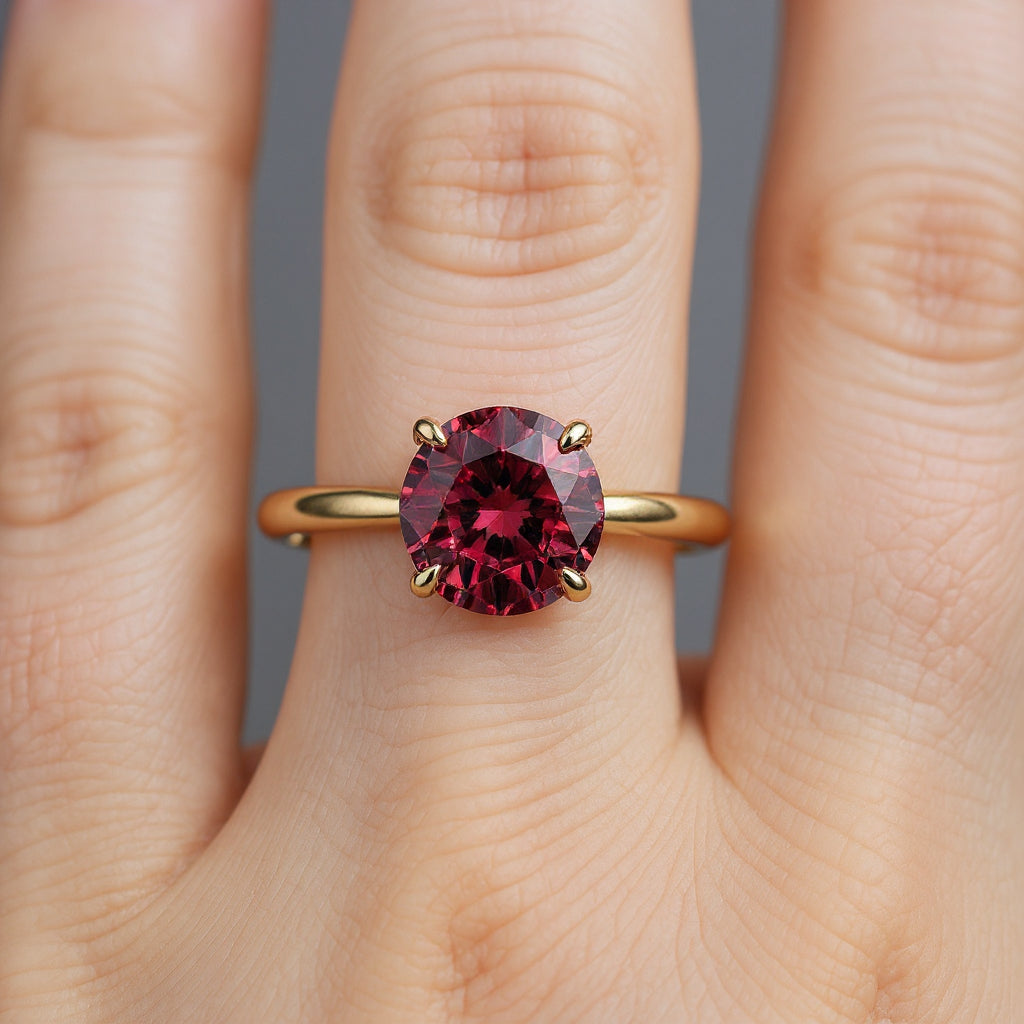Circle of Life Ring<br>Round Portuguese Cut • 8MM Stone