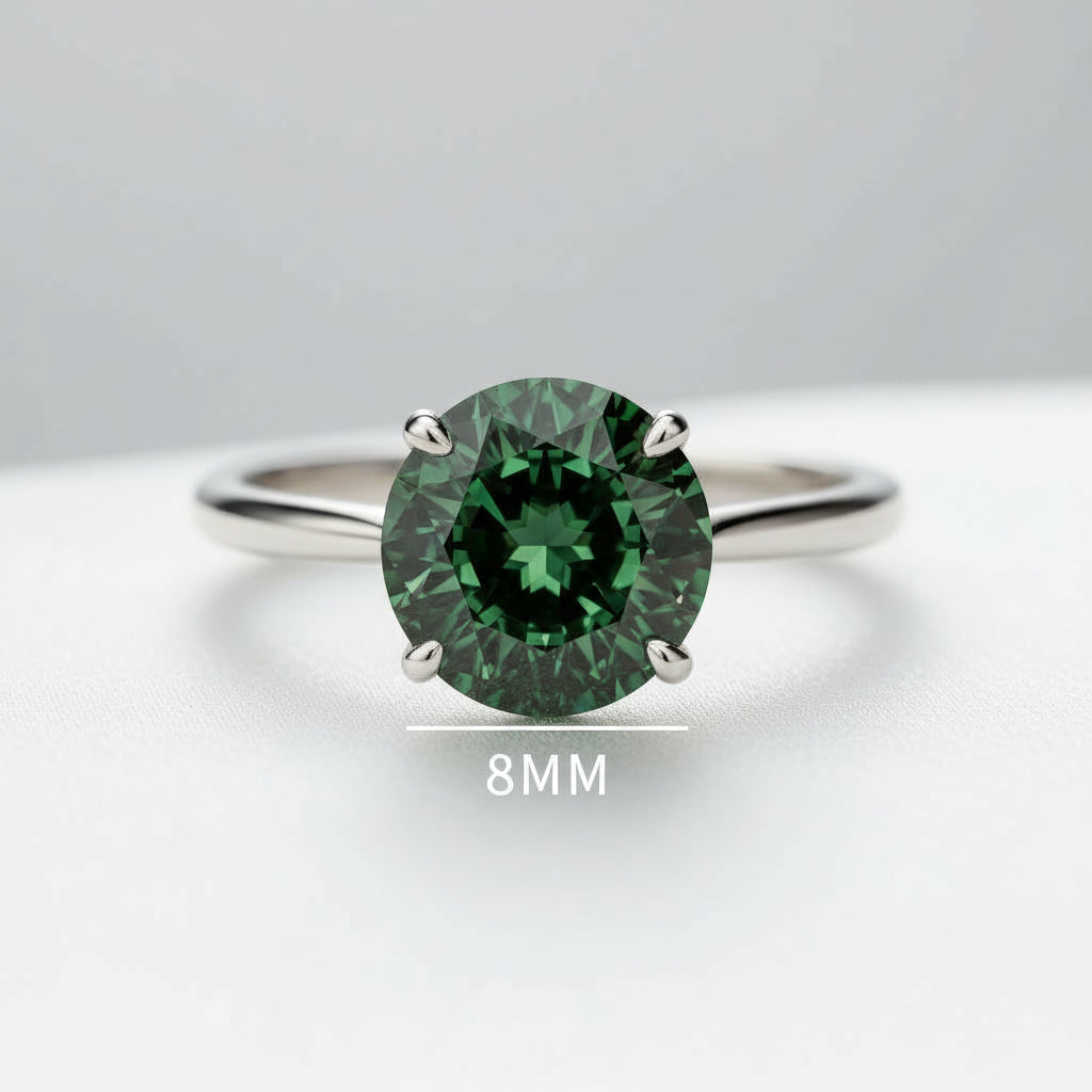 Circle of Life Ring<br>Round Portuguese Cut • 8MM Stone