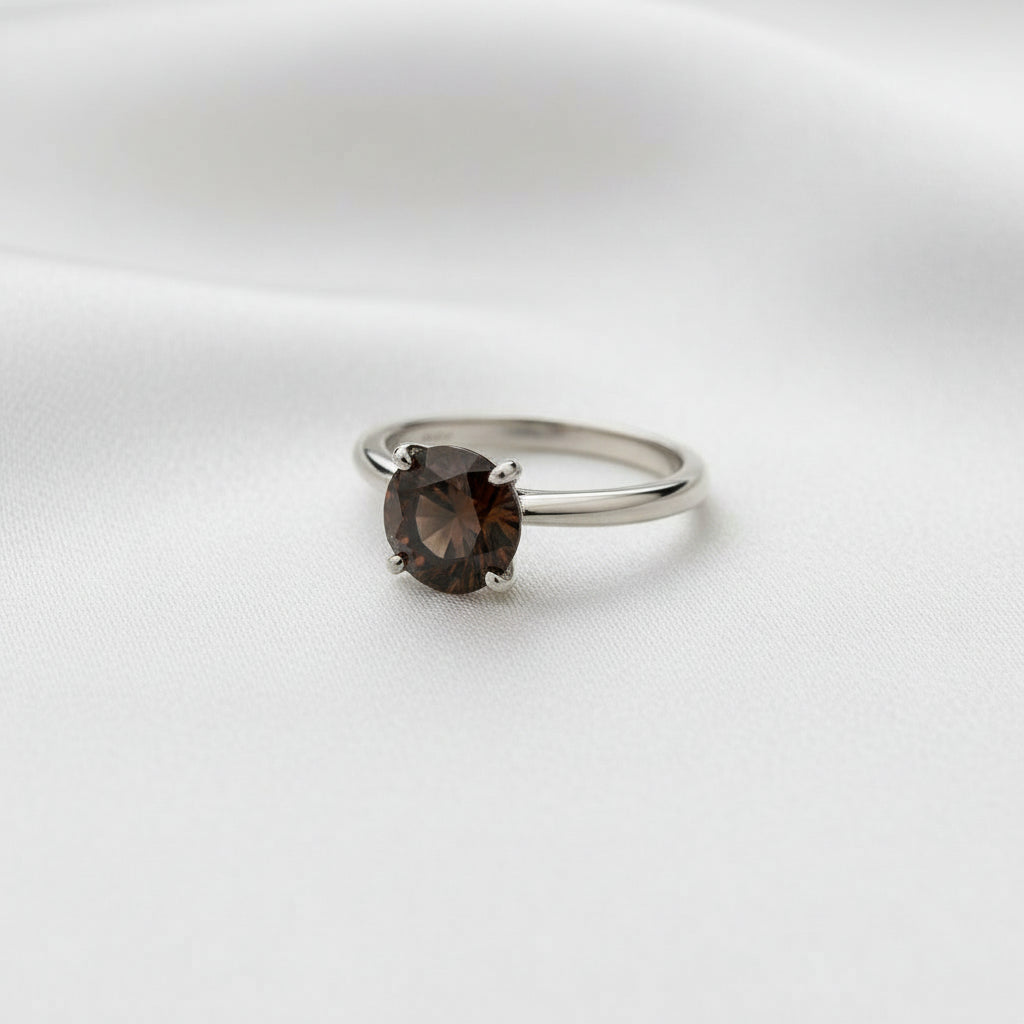 Circle of Life Ring<br>Round Portuguese Cut • 8MM Stone
