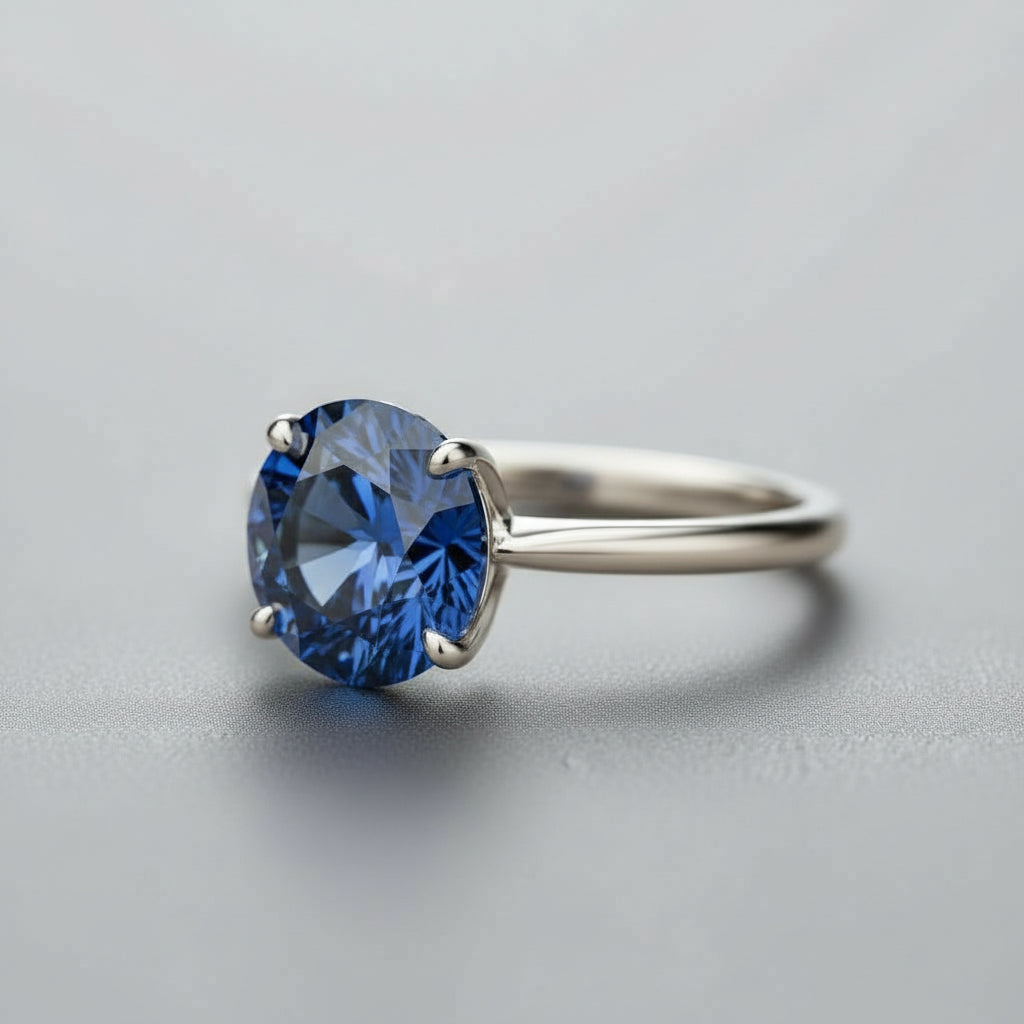 Circle of Life Ring<br>Round Portuguese Cut • 8MM Stone