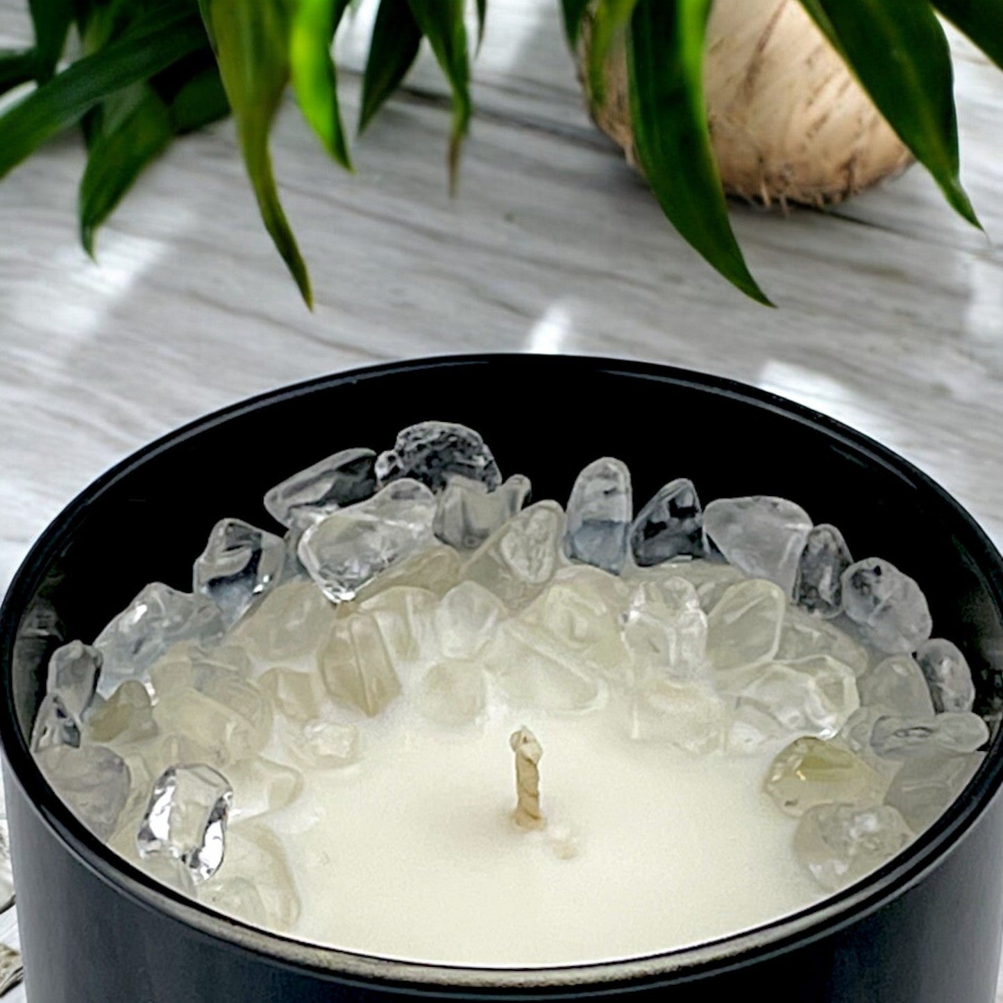 Crown Chakra Crystal Candle, 10oz