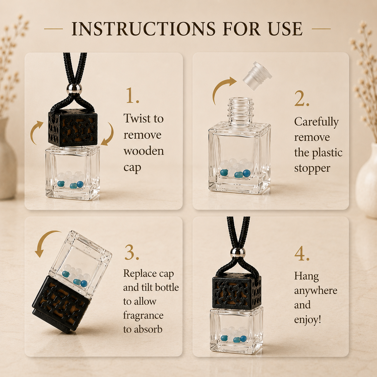 Limited Edition: Christmas Morning Crystal-Enhanced Oil Diffuser, Car Air Freshener, 8ml