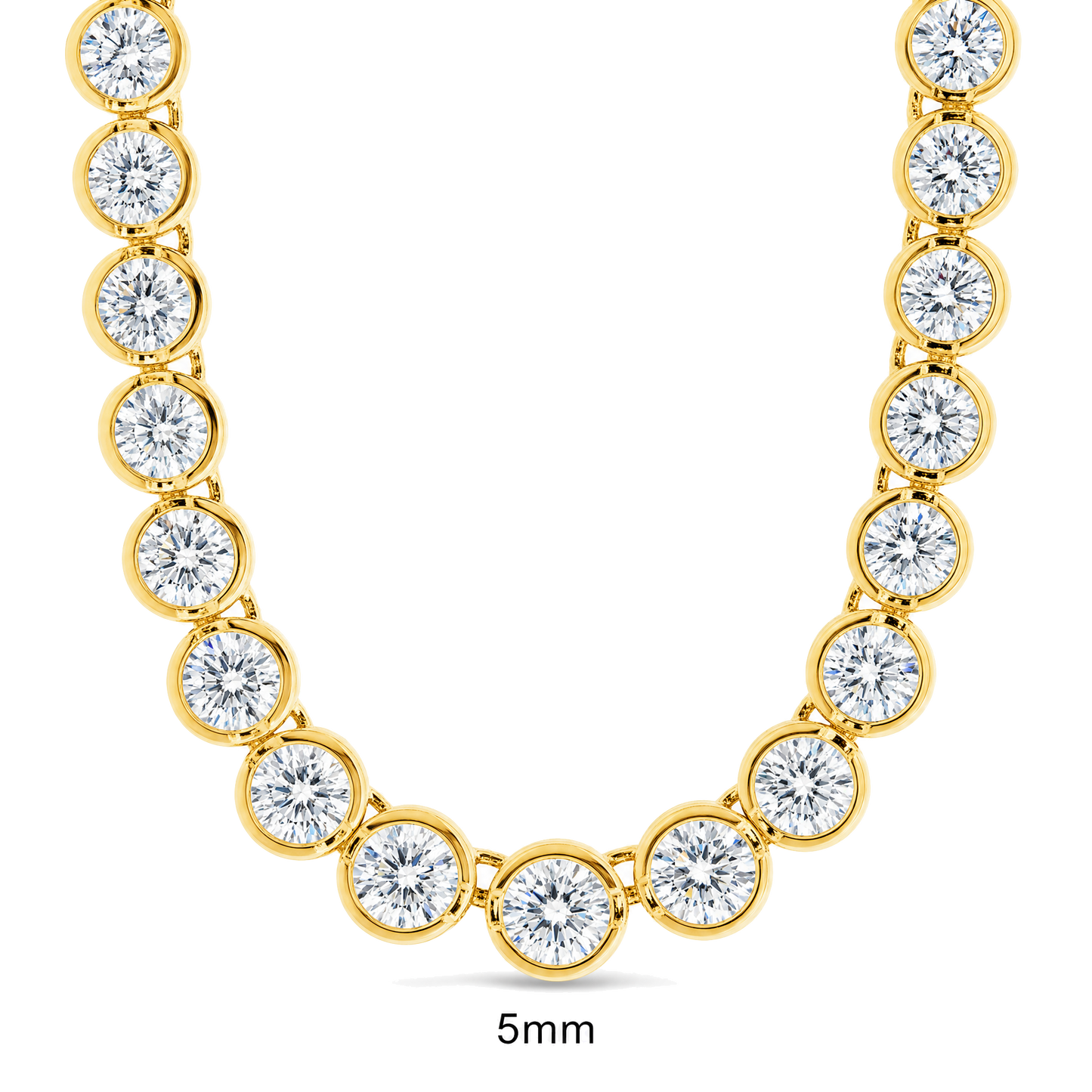 Helene Bezel CZ Tennis Necklace