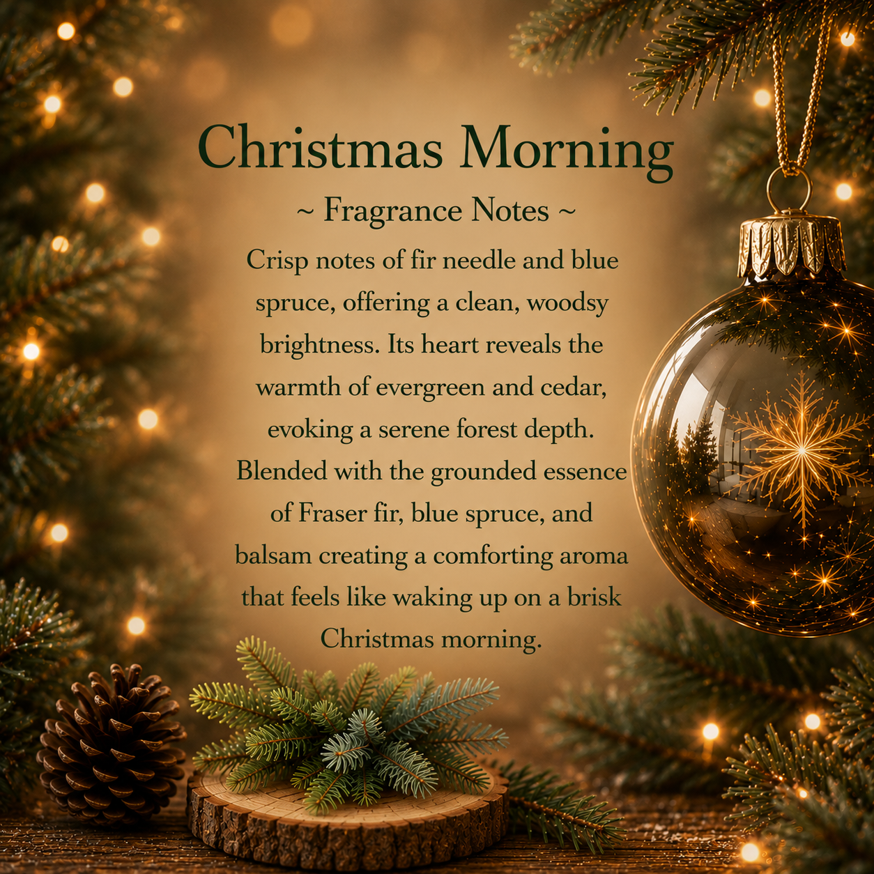 Limited Edition: Christmas Morning Crystal-Enhanced Oil Diffuser, Car Air Freshener, 8ml