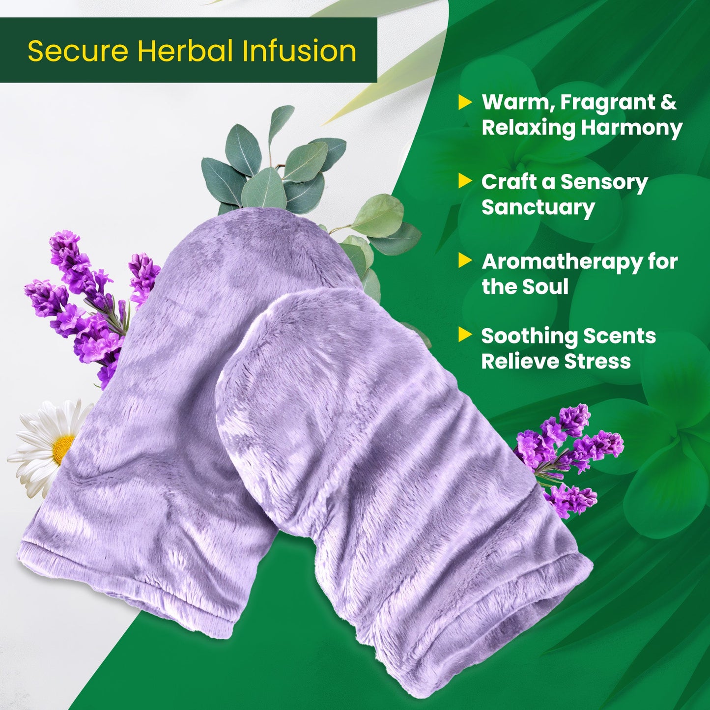 Comfort Mitts Hot/Cold Aromatherapy Microwaveable Hand Wrap for Soothing Relief of Sore Hands and Swelling