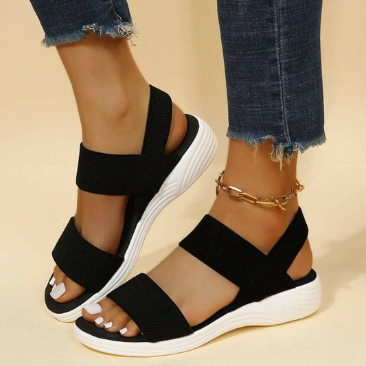 Trendsi Comfortable Sandals | Low Heel Rubber Slip-On