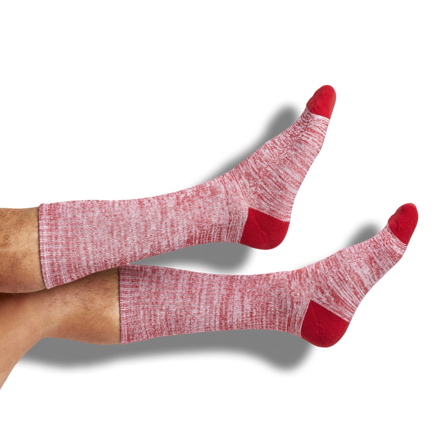 Crimson Marl Casual Crew Socks