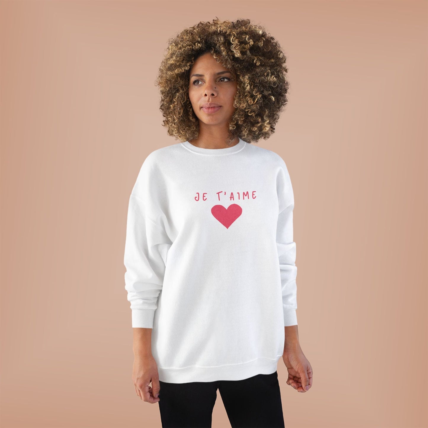 Cute Graphic Sweatshirt,  'Je T'aime'