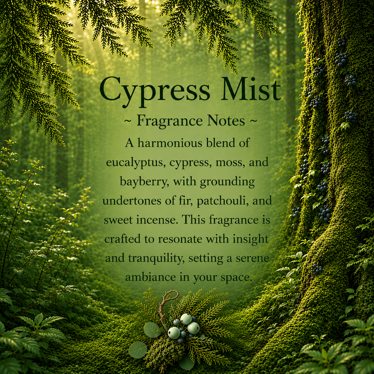 Cypress Mist Crystal-Enhanced Premium Coconut-Soy Wax Melts