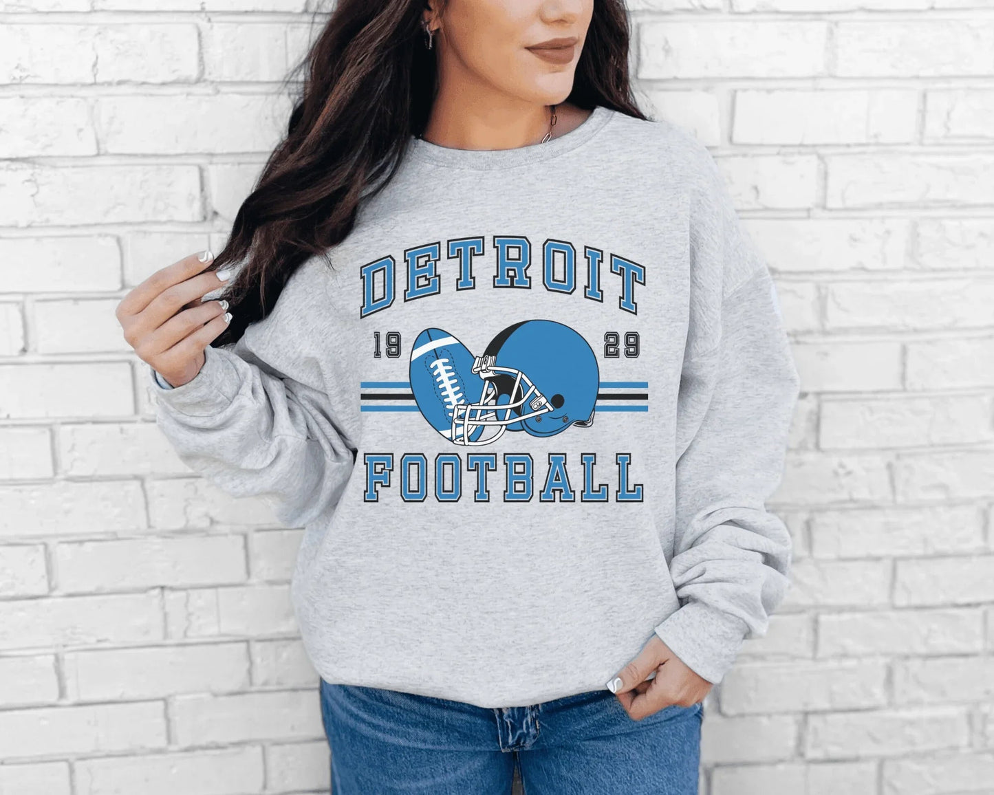 Vintage Inspired Football Crewneck Sweatshirt
