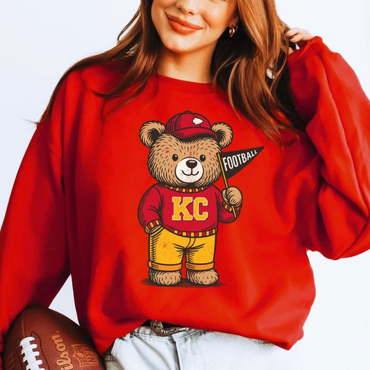 KC teddy bear clear film screen print