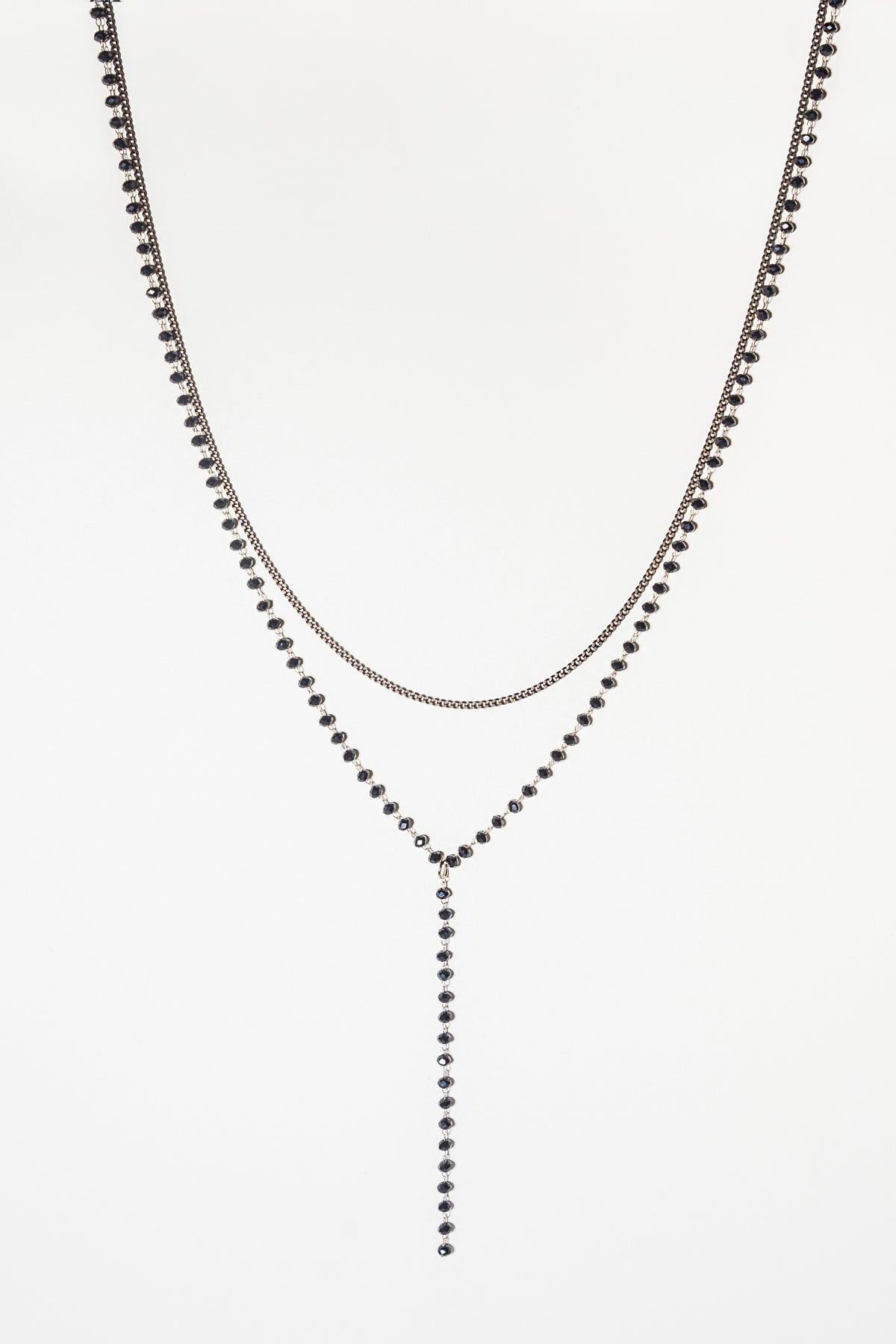 BEADED Y NECKLACE