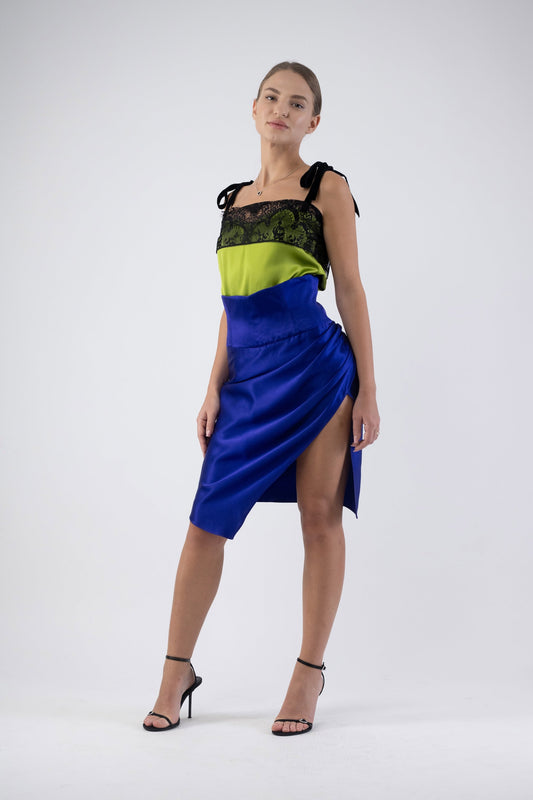 Violet Silk Skirt