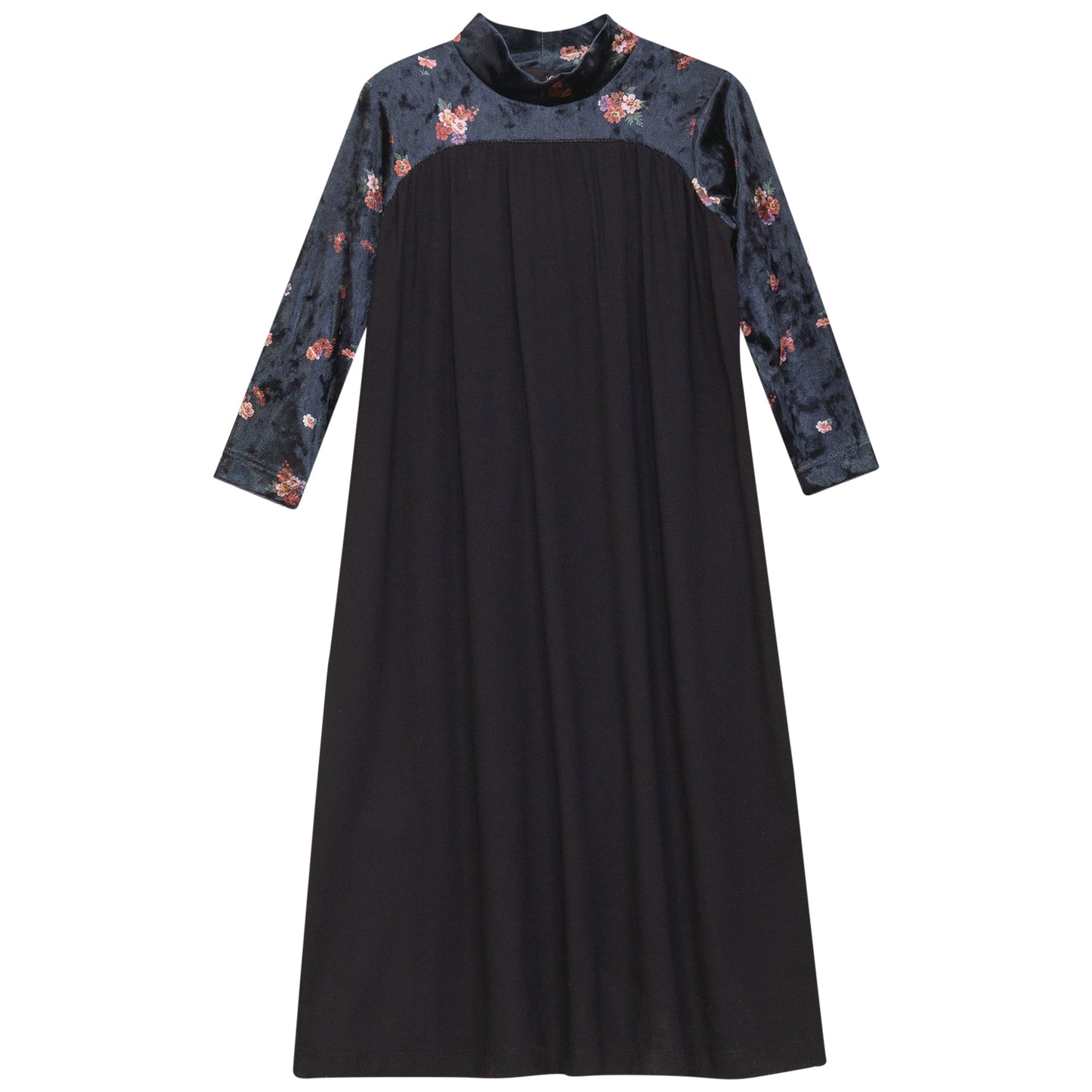 Mock Neck Floral Dress