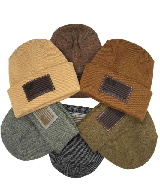 H Stitch Cuffed Beanie, Veterans Collection