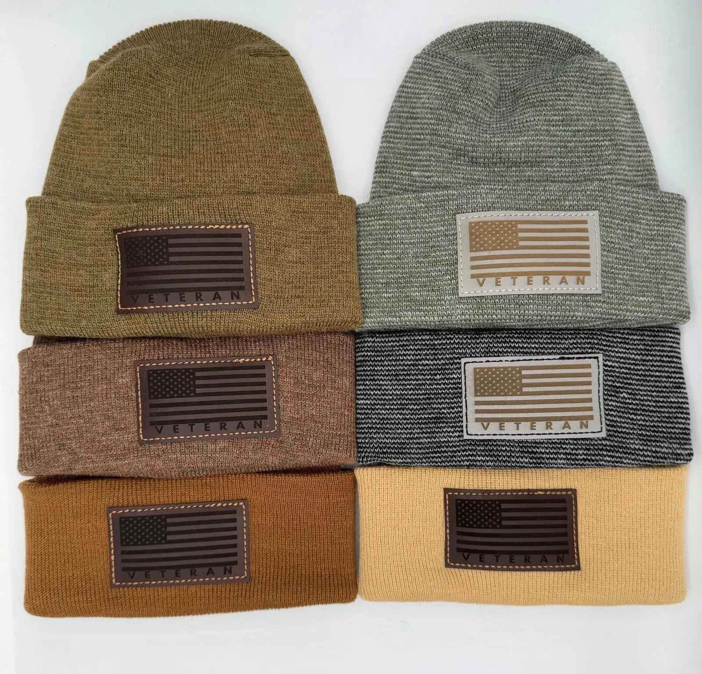 H Stitch Cuffed Beanie, Veterans Collection
