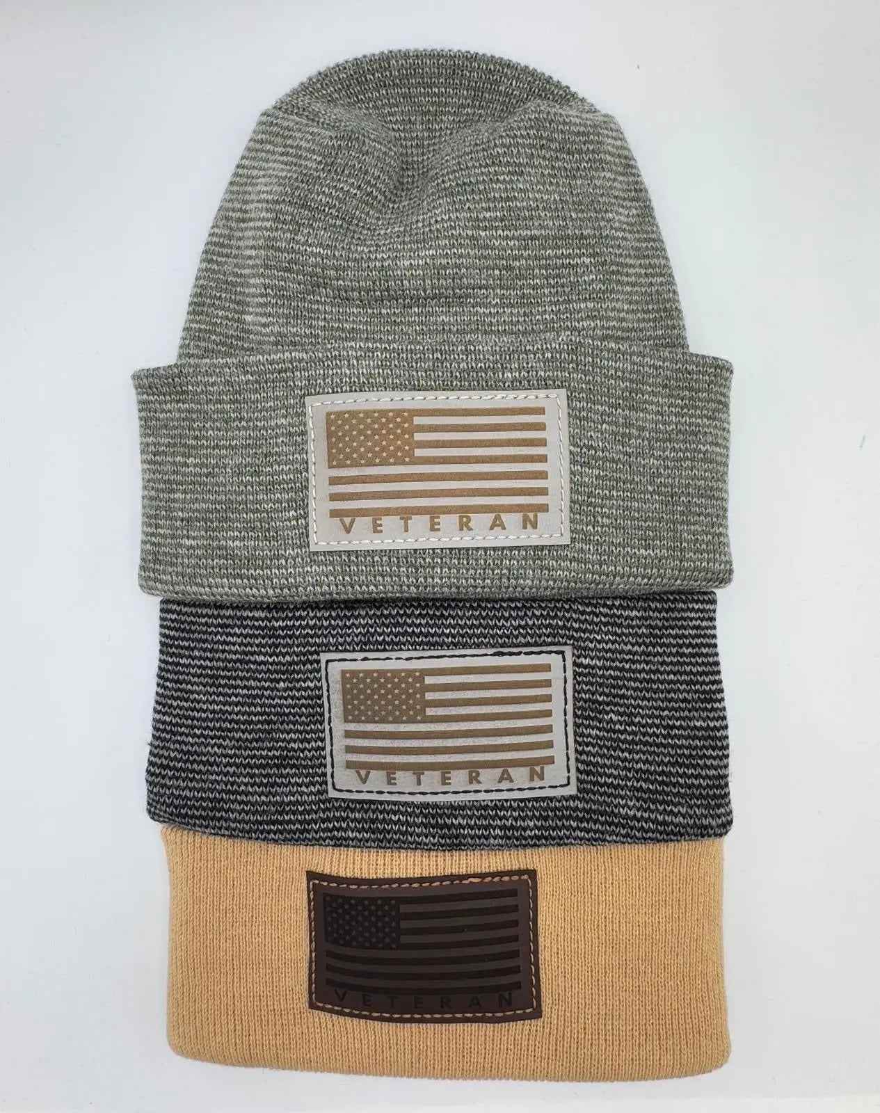 H Stitch Cuffed Beanie, Veterans Collection