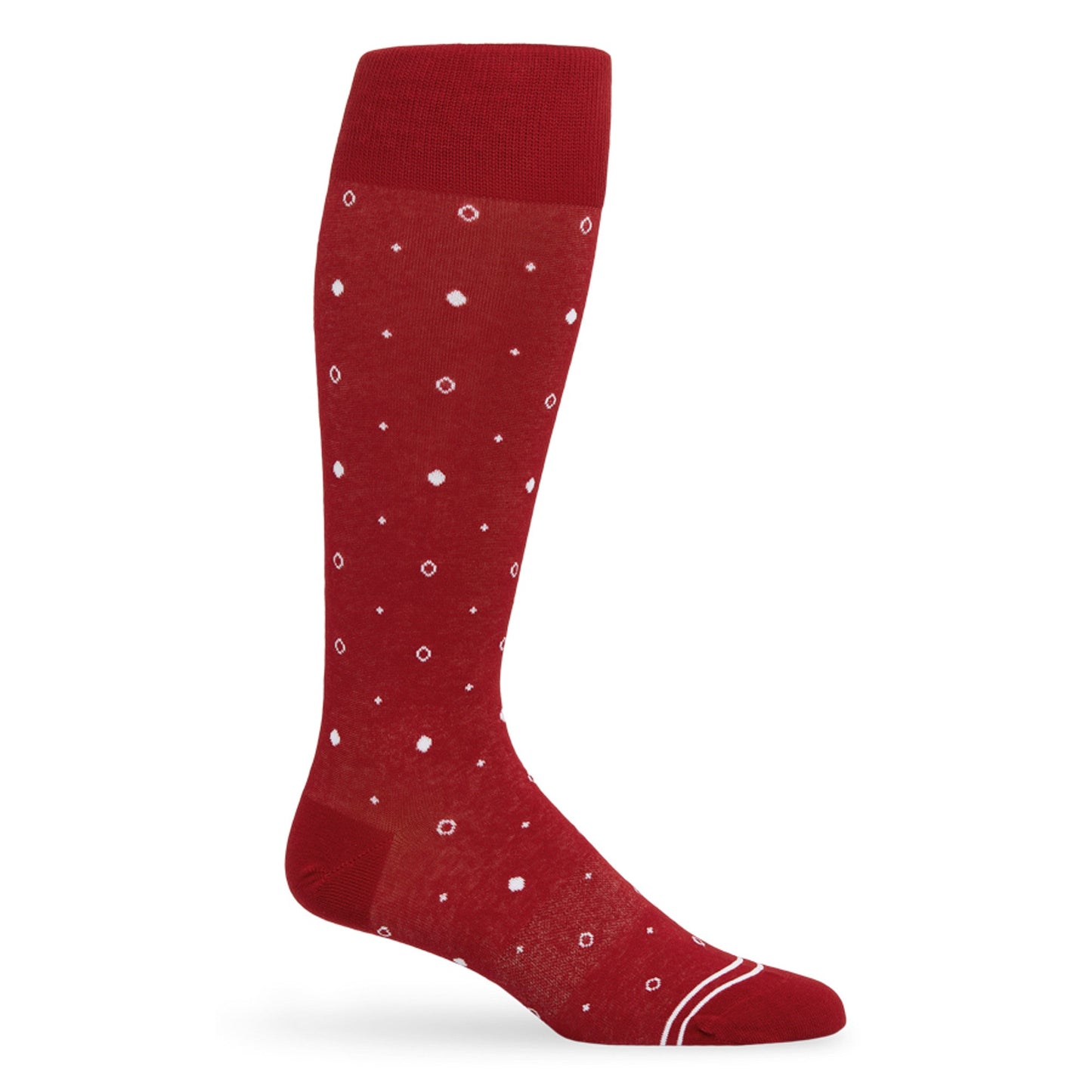 Crimson Mixed Dots Dress Socks