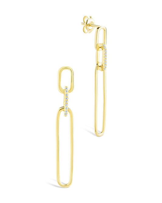 Chelle CZ Mixed Link Drop Studs