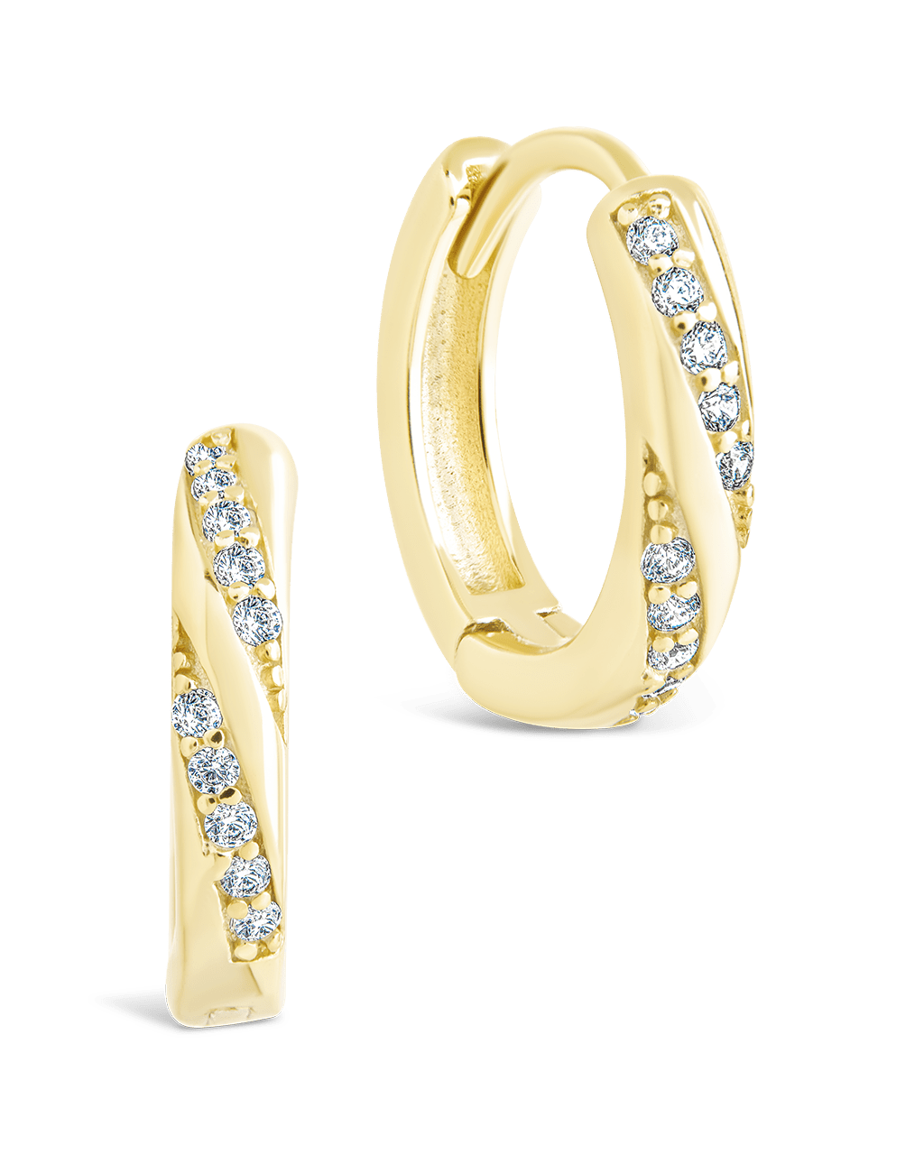 Sterling Silver Adelise Micro Hoops