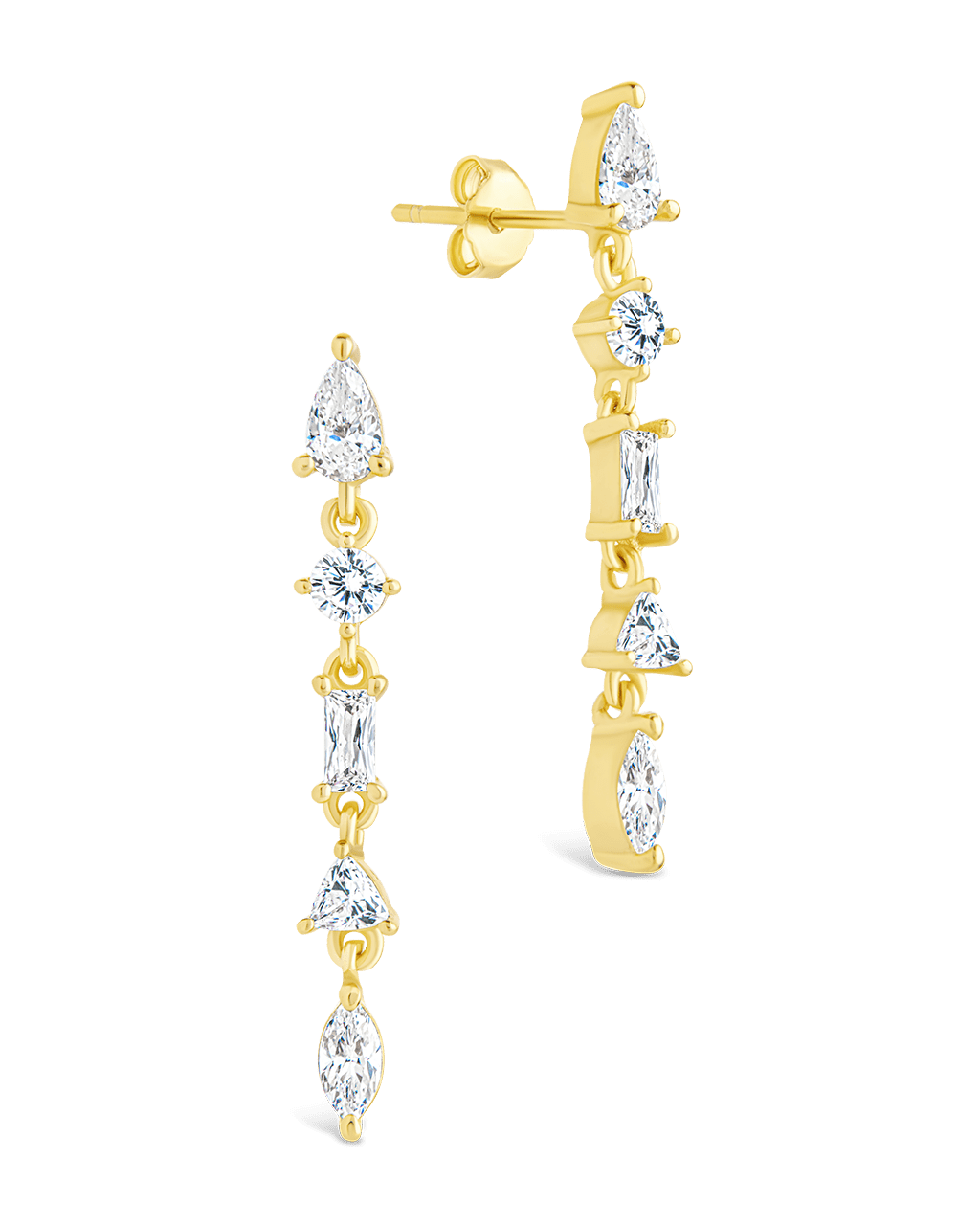 Sterling Silver Jacinda CZ Dangle Earrings