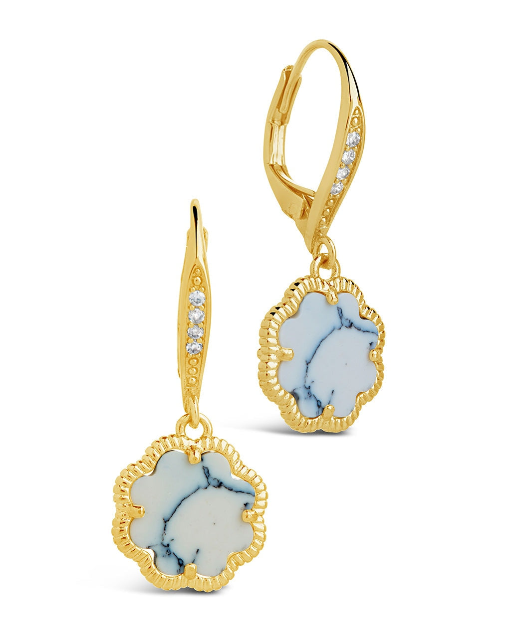 Rose Petal Short Drop Earrings
