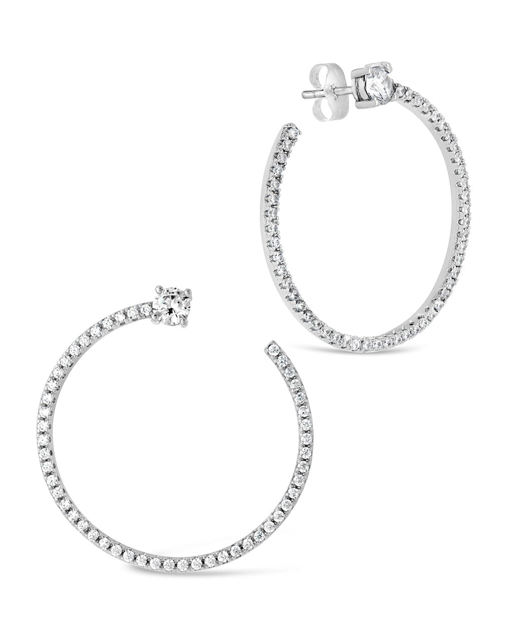 Cindy CZ Circle Stud Earrings