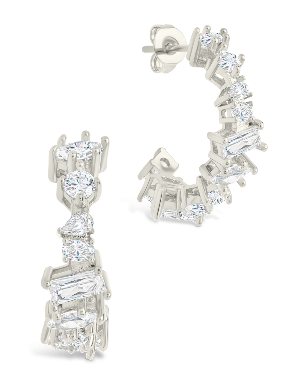 Keziah Geo Cut CZ Hoops