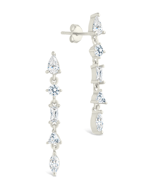 Sterling Silver Jacinda CZ Dangle Earrings