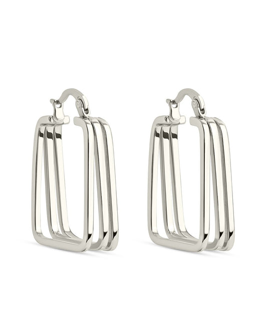 Belinda Textured Square Earrings