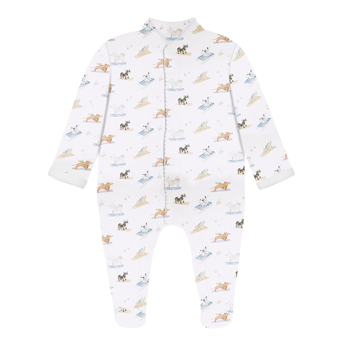 Ski Pups Boy Pima Cotton Baby One-Piece Pajamas