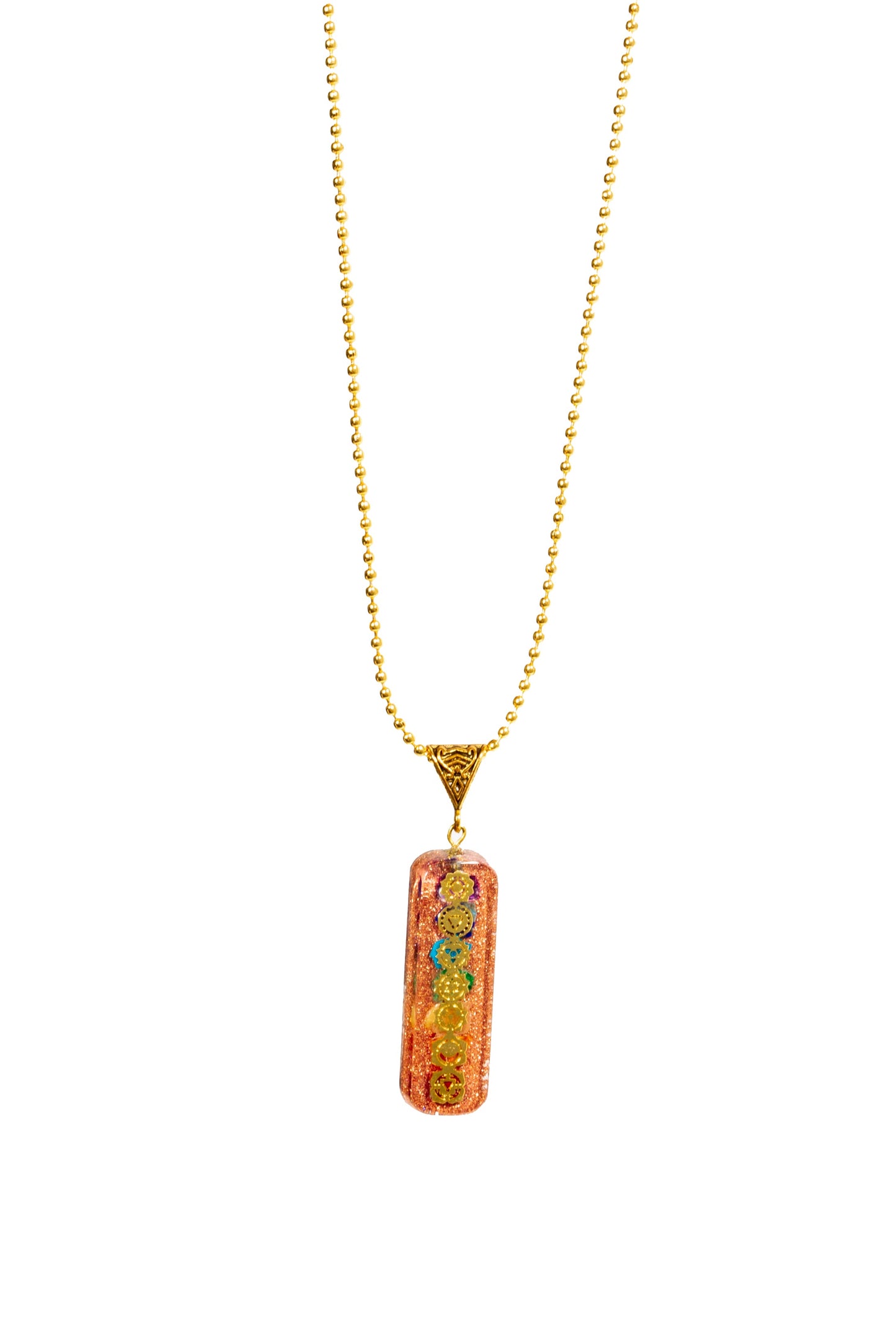 7 chakra Orgone Copper Pendant with Chain